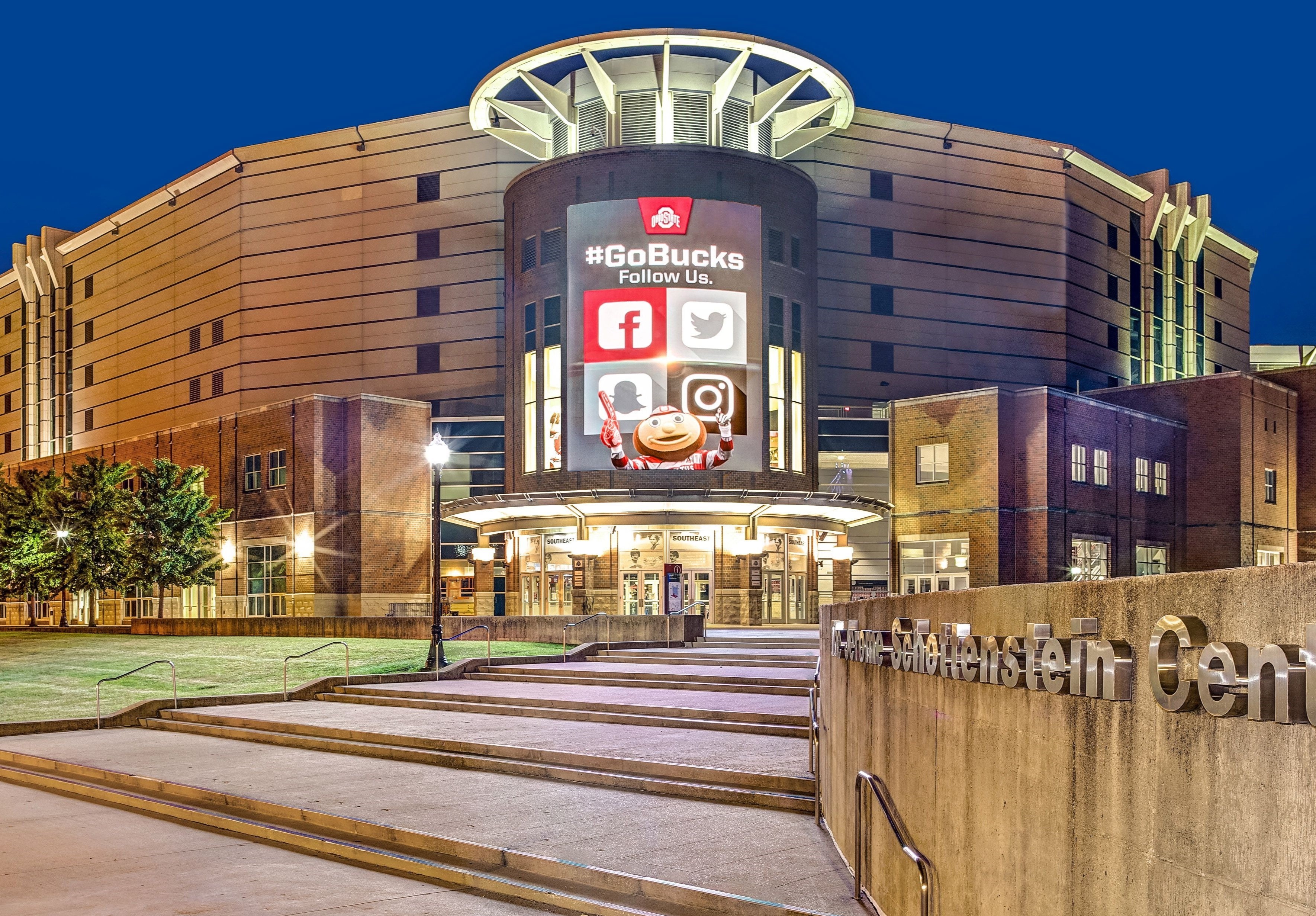 Schottenstein Center at night